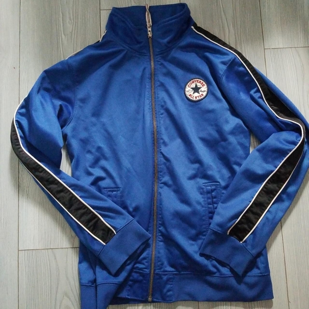 Kids converse blue jacket size XL
